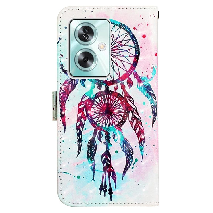 YB Pattern Printing Leather Series-2 For Oppo A79 5G / A2 5G Wallet Case Leather Phone Cover - Colorful Wind Chime