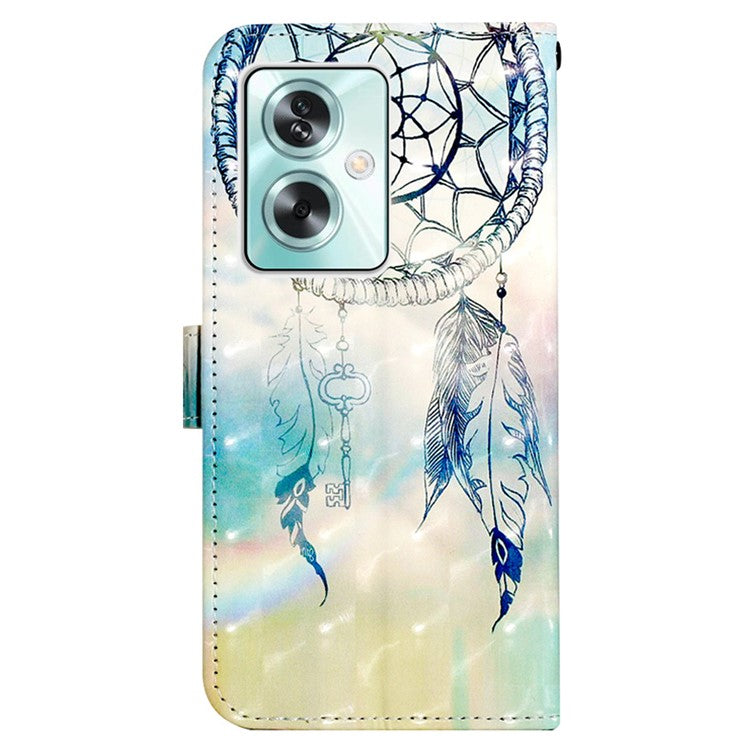 YB Pattern Printing Leather Series-2 For Oppo A79 5G / A2 5G Wallet Case Leather Phone Cover - Dream Wind Chime