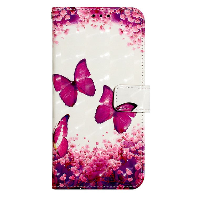 YB Pattern Printing Leather Series-2 For Oppo A79 5G / A2 5G Wallet Case Leather Phone Cover - Rose Butterflies