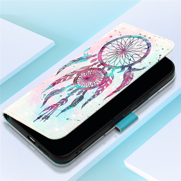 YB Pattern Printing Leather Series-2 For Oppo Reno11 5G (Global) Case Anti-Drop Leather Phone Cover - Colorful Wind Chime