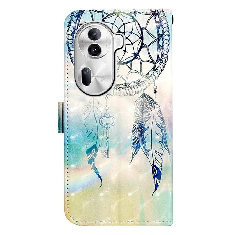 YB Pattern Printing Leather Series-2 For Oppo Reno11 Pro 5G (Global) Protective Case Leather Phone Shell - Dream Wind Chime