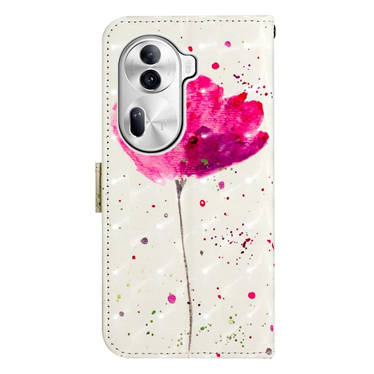 YB Pattern Printing Leather Series-2 For Oppo Reno11 Pro 5G (Global) Protective Case Leather Phone Shell - Flower