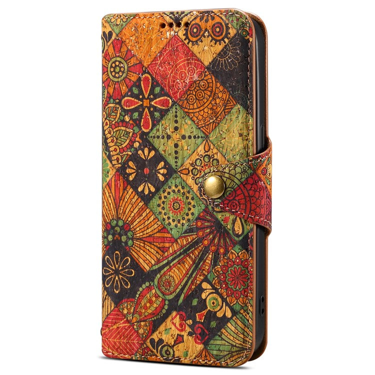 For Samsung Galaxy A05s 4G Case with Card Holder PU Leather Floral Protective Phone Cover - Autumn / Yellow