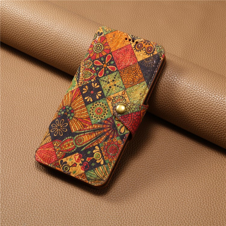 For Samsung Galaxy A05s 4G Case with Card Holder PU Leather Floral Protective Phone Cover - Autumn / Yellow