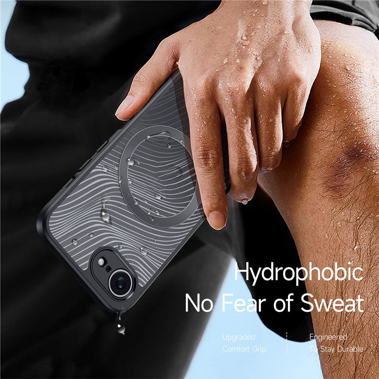 DUX DUCIS Aimo Series for iPhone 16e Case PC+TPU Phone Cover Compatible with MagSafe (REACH, Black)