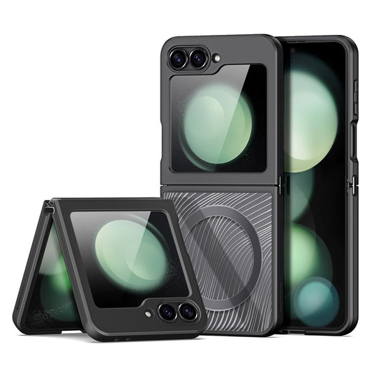 DUX DUCIS Aimo Series for Samsung Galaxy Z Flip7 FE 5G / Z Flip6 5G Case Compatible with MagSafe PC+TPU Phone Cover (REACH Certification), Black