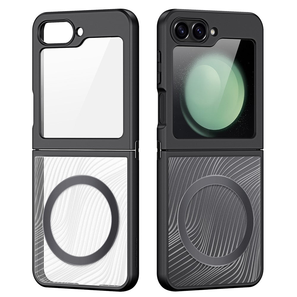 DUX DUCIS Aimo Series for Samsung Galaxy Z Flip7 FE 5G / Z Flip6 5G Case Compatible with MagSafe PC+TPU Phone Cover (REACH Certification), Black