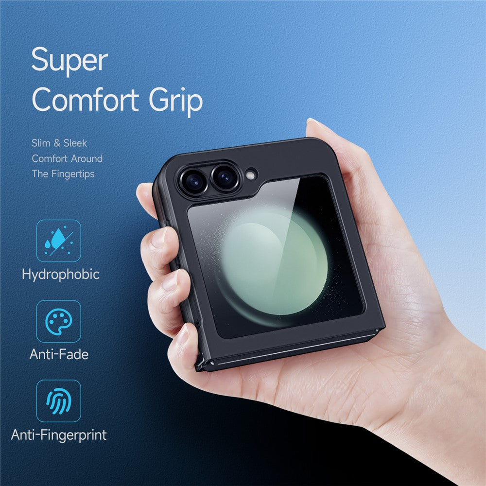 DUX DUCIS Aimo Series For Samsung Galaxy Z Flip7 FE 5G / Z Flip6 5G Black Case Drop Proof TPU+PC Phone Cover (REACH Certification)