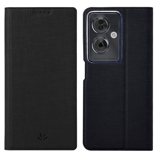 VILI DMX Series For Oppo A79 5G / A2 5G Case Card Holder Leather Magnetic Closure Phone Cover - Black