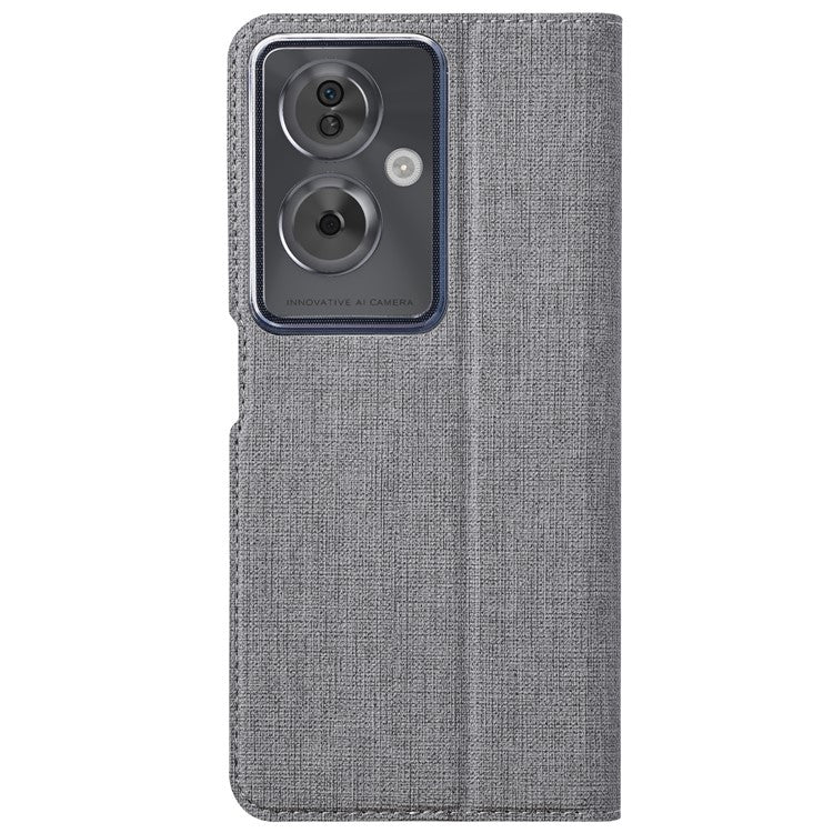 VILI DMX Series For Oppo A79 5G / A2 5G Case Card Holder Leather Magnetic Closure Phone Cover - Grey