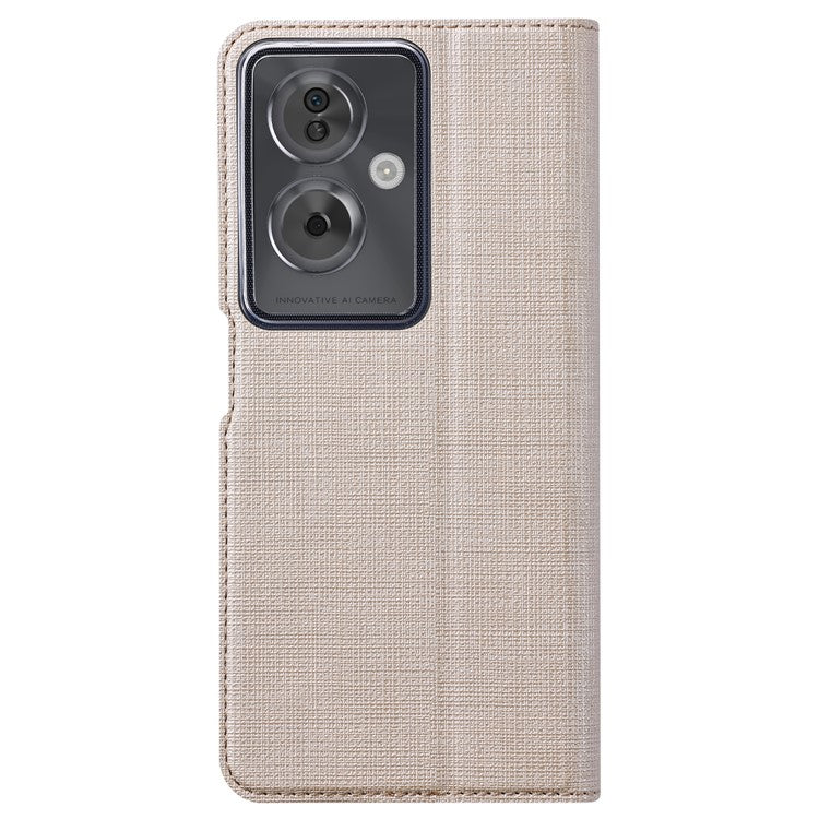 VILI DMX Series For Oppo A79 5G / A2 5G Case Card Holder Leather Magnetic Closure Phone Cover - Khaki