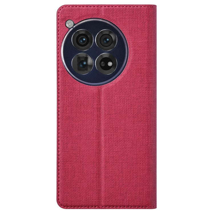 VILI DMX Series For OnePlus 12 5G Case with Card Holder Slot Leather Stand Phone Cover - Rose