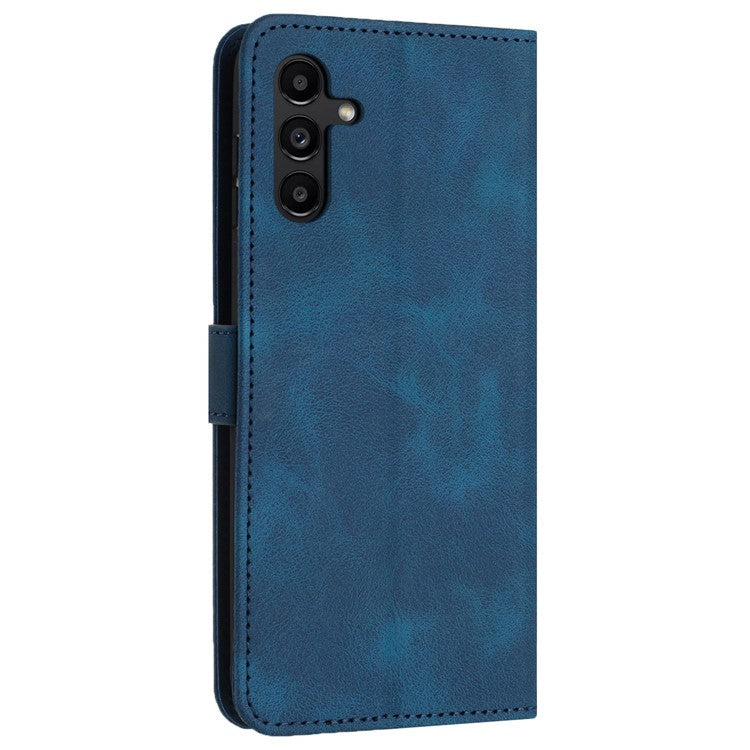 For Samsung Galaxy A54 5G Case PU Leather Magnetic Closure Handbag Phone Cover - Blue