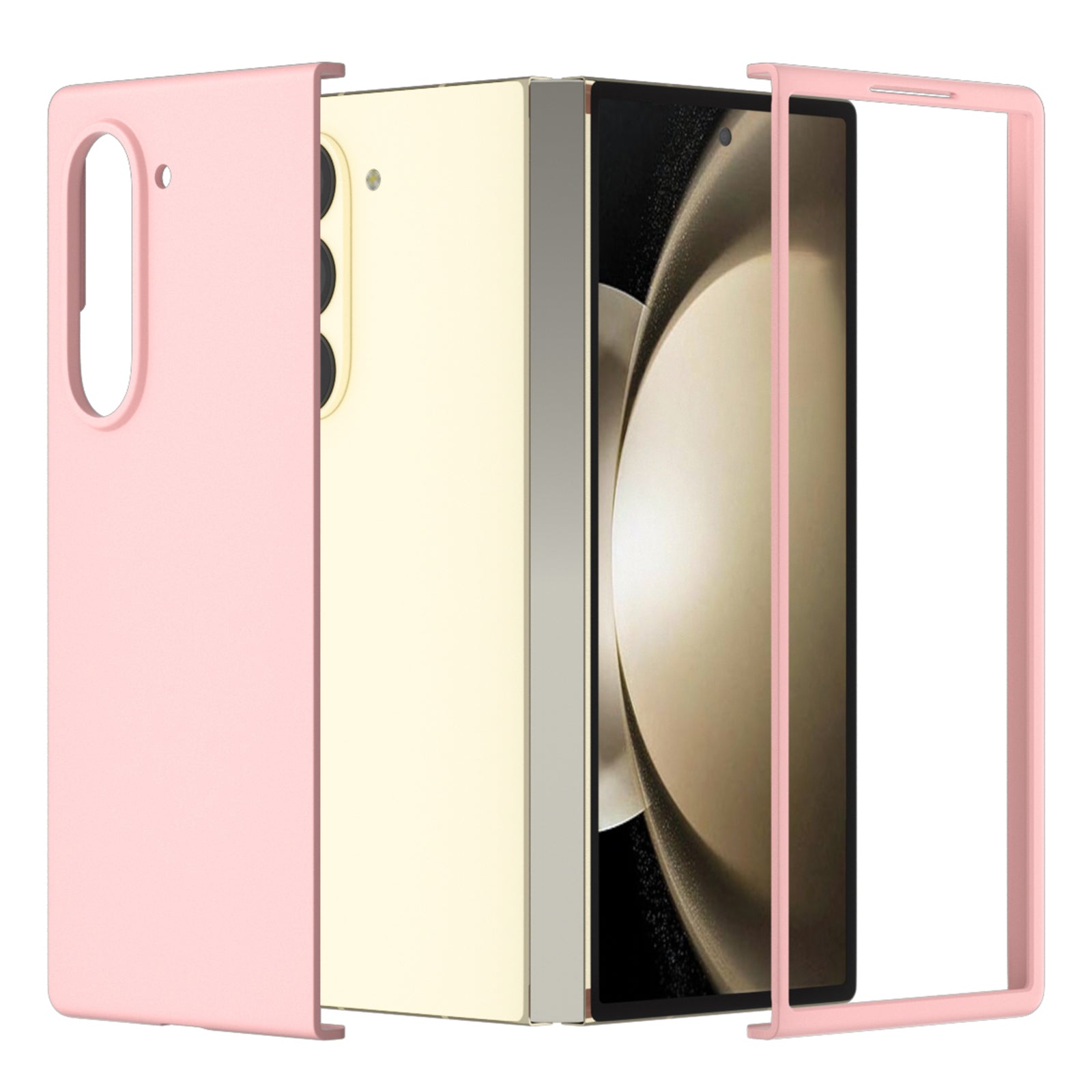 For Samsung Galaxy Z Fold6 5G PC Case Skin-touch Anti-scratch Folding Phone Cover - Pink