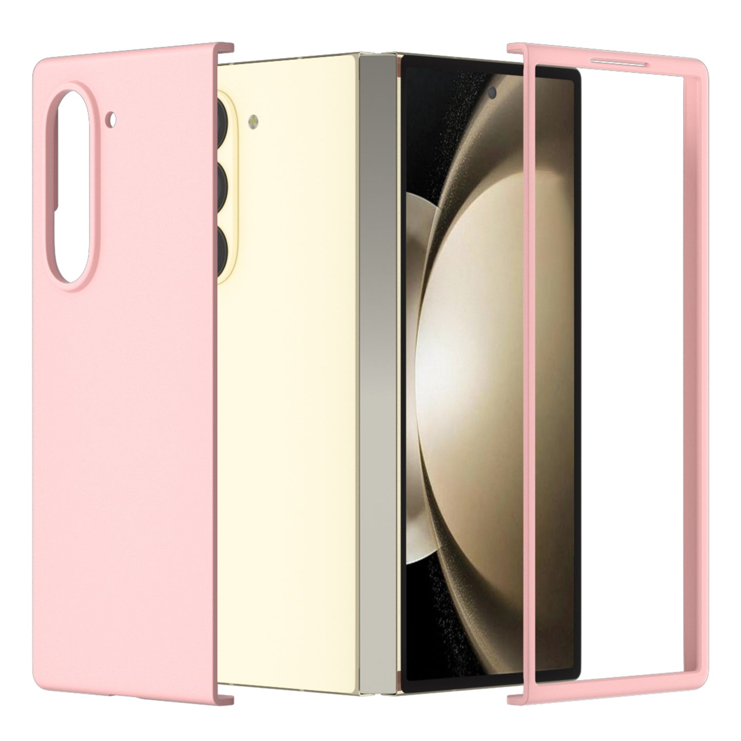For Samsung Galaxy Z Fold6 5G PC Case Skin-touch Anti-scratch Folding Phone Cover - Pink
