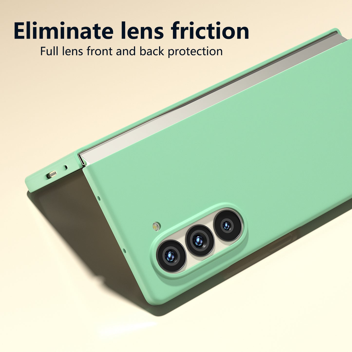 For Samsung Galaxy Z Fold6 5G PC Case Skin-touch Anti-scratch Folding Phone Cover - Light Green