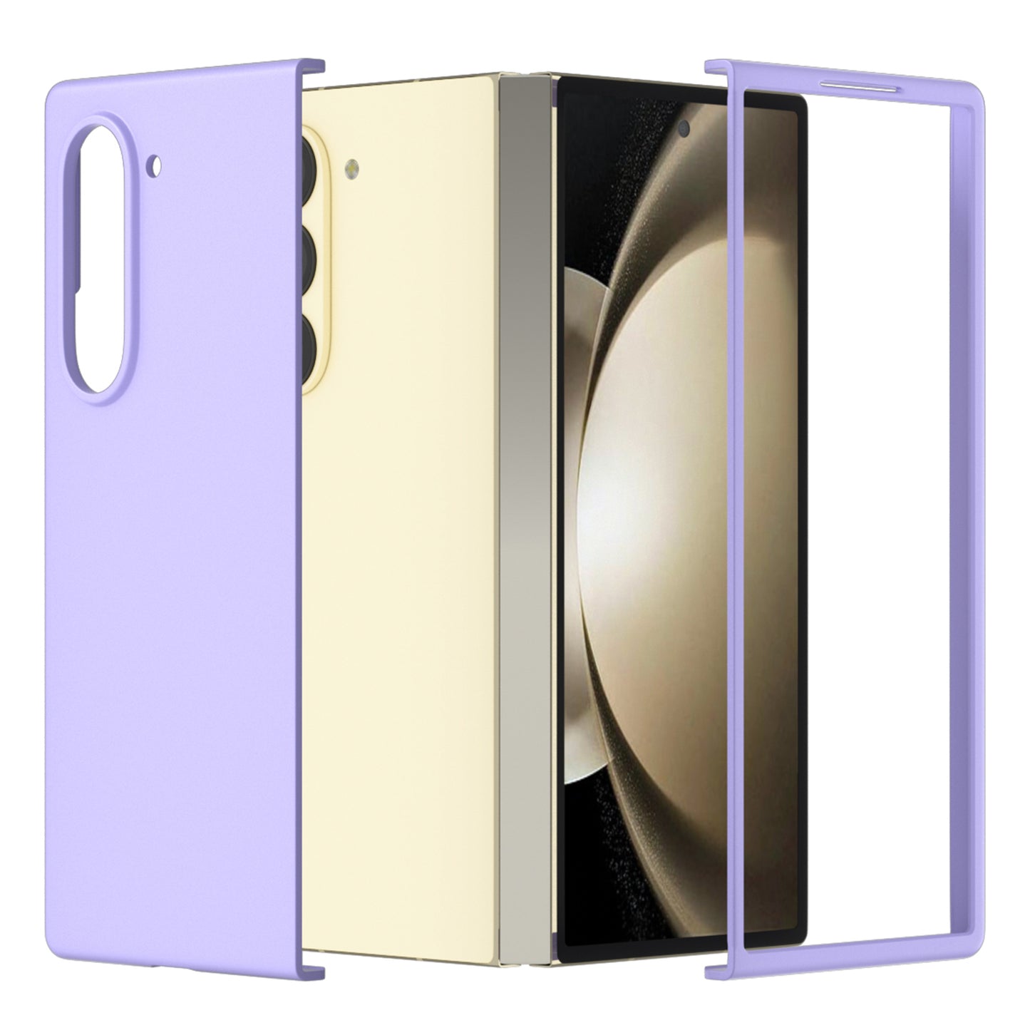 For Samsung Galaxy Z Fold6 5G PC Case Skin-touch Anti-scratch Folding Phone Cover - Purple