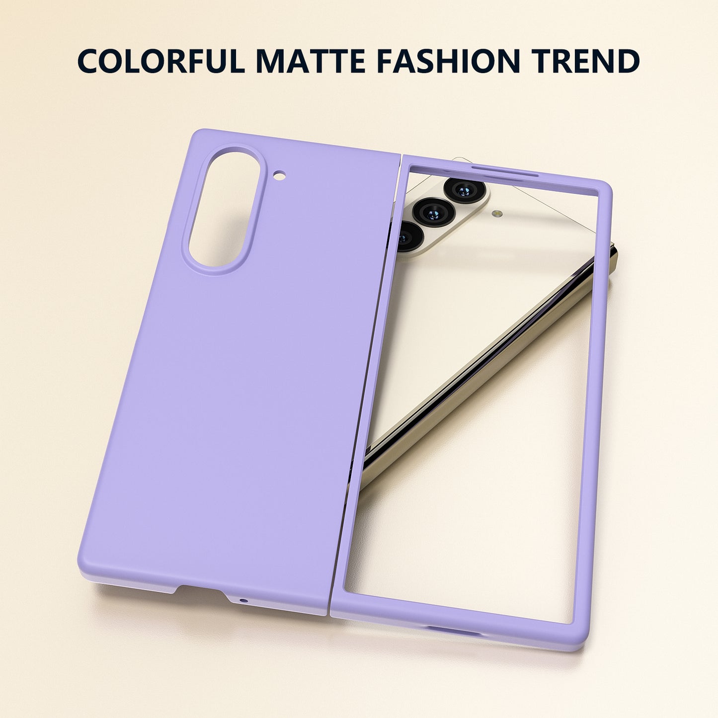 For Samsung Galaxy Z Fold6 5G PC Case Skin-touch Anti-scratch Folding Phone Cover - Purple