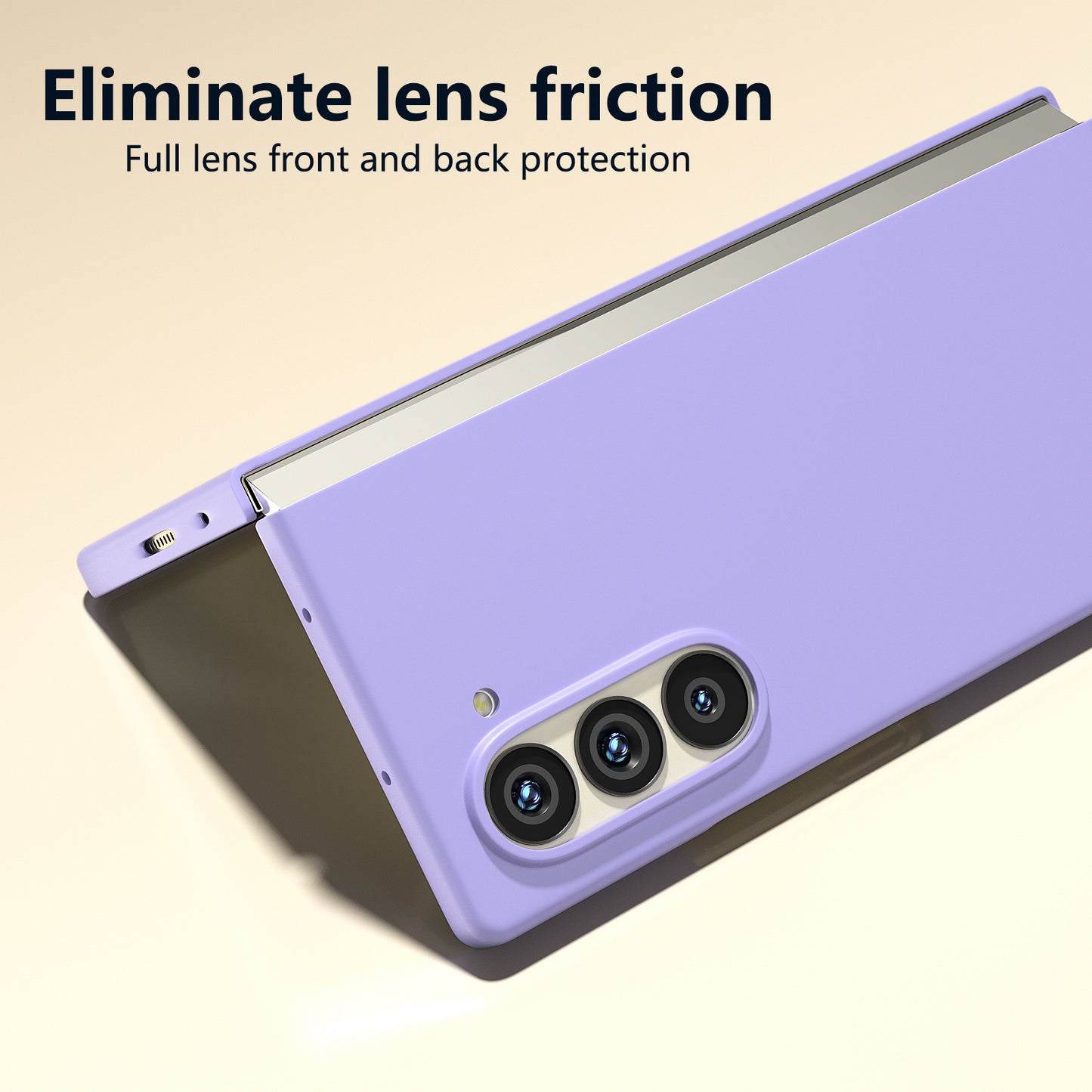 For Samsung Galaxy Z Fold6 5G PC Case Skin-touch Anti-scratch Folding Phone Cover - Purple