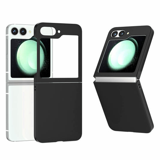 For Samsung Galaxy Z Flip6 5G Case Skin-feel Hard PC Protective Phone Cover - Black
