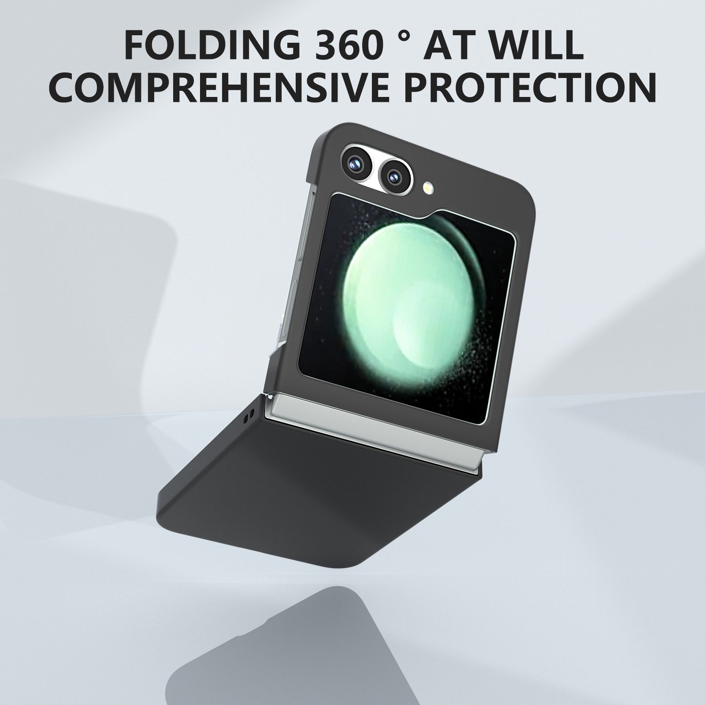 For Samsung Galaxy Z Flip6 5G Case Skin-feel Hard PC Protective Phone Cover - Black