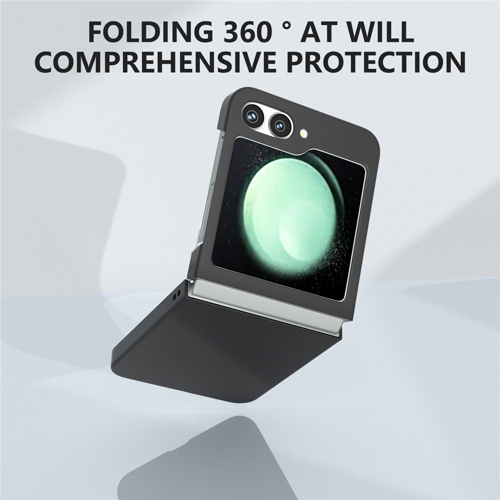 For Samsung Galaxy Z Flip7 FE 5G / Z Flip6 5G Case Skin-feel Hard PC Protective Phone Cover - Black