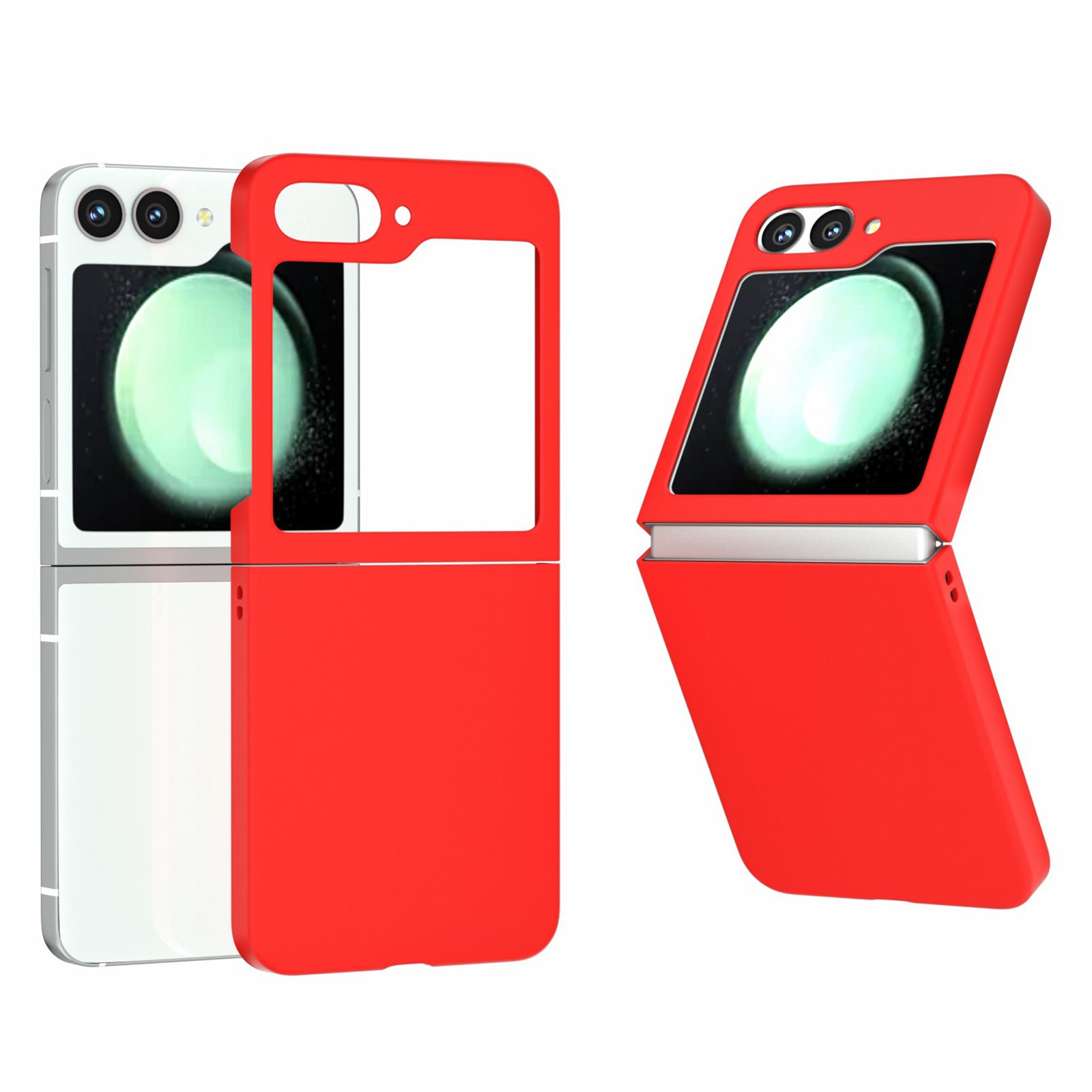 For Samsung Galaxy Z Flip6 5G Case Skin-feel Hard PC Protective Phone Cover - Red