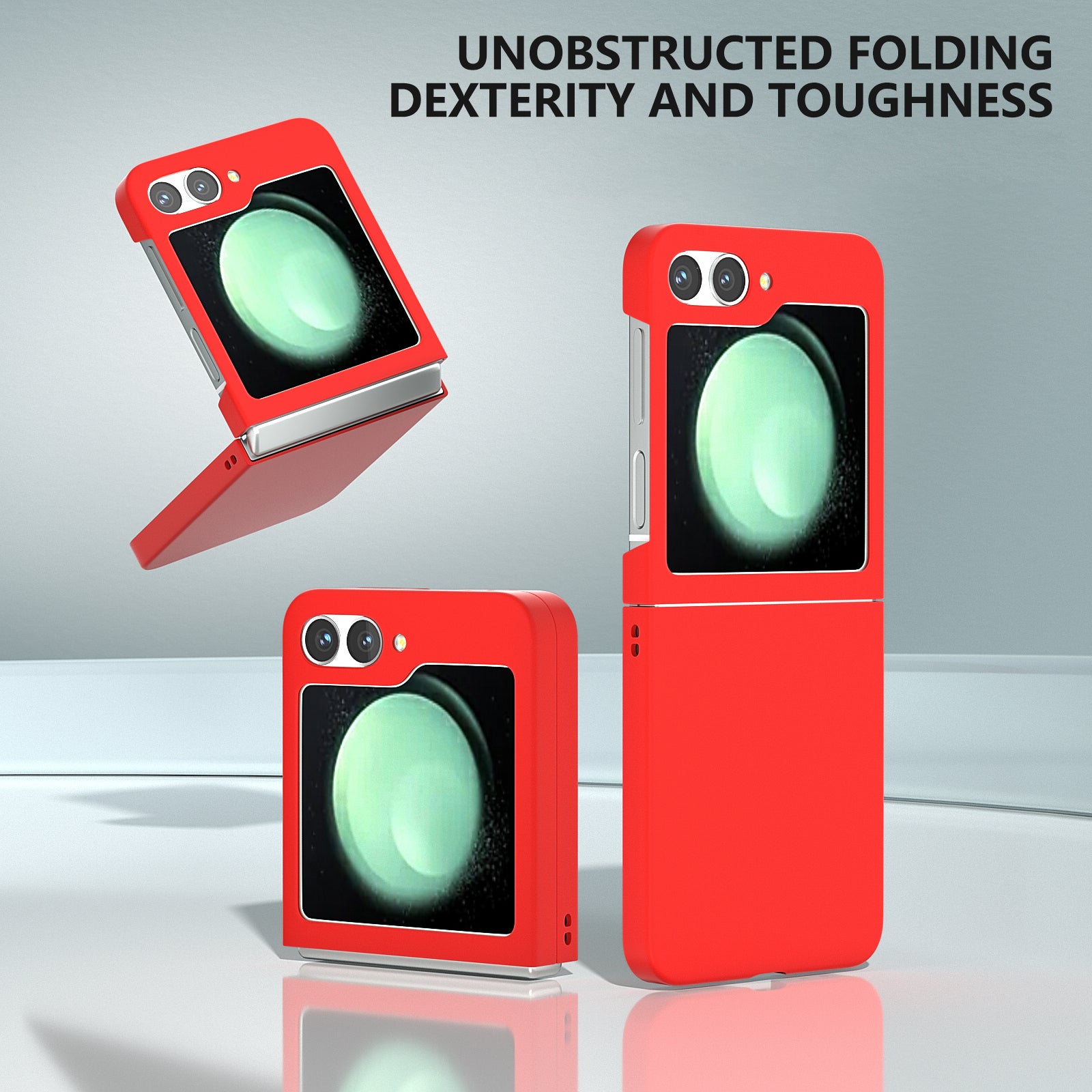 For Samsung Galaxy Z Flip6 5G Case Skin-feel Hard PC Protective Phone Cover - Red