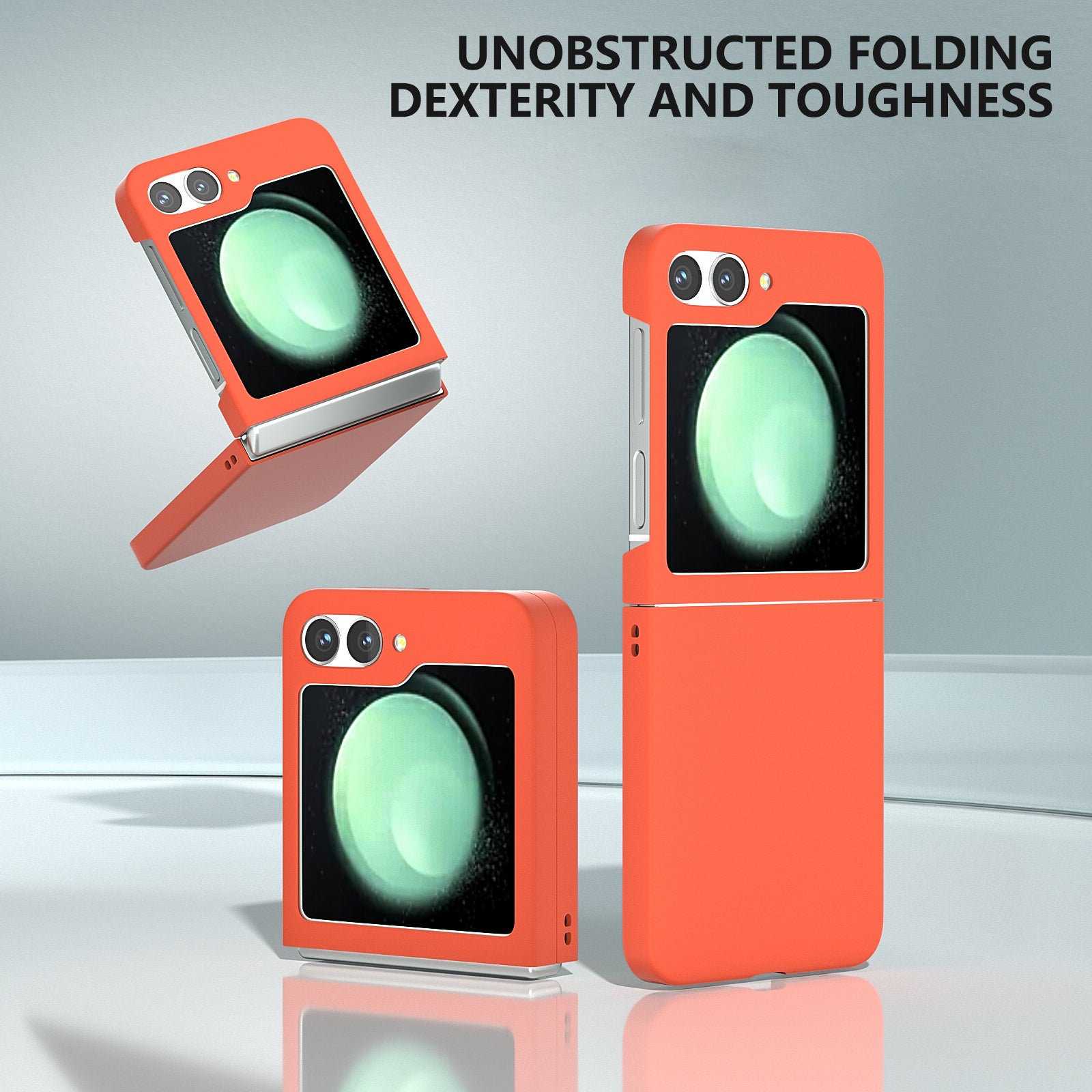 For Samsung Galaxy Z Flip6 5G Case Skin-feel Hard PC Protective Phone Cover - Orange