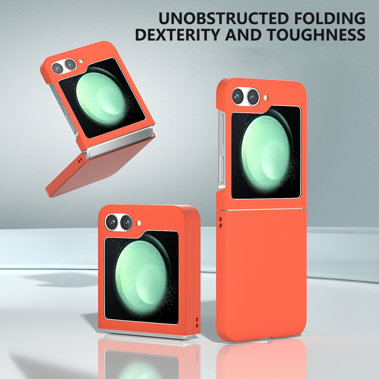 For Samsung Galaxy Z Flip6 5G Case Skin-feel Hard PC Protective Phone Cover - Orange