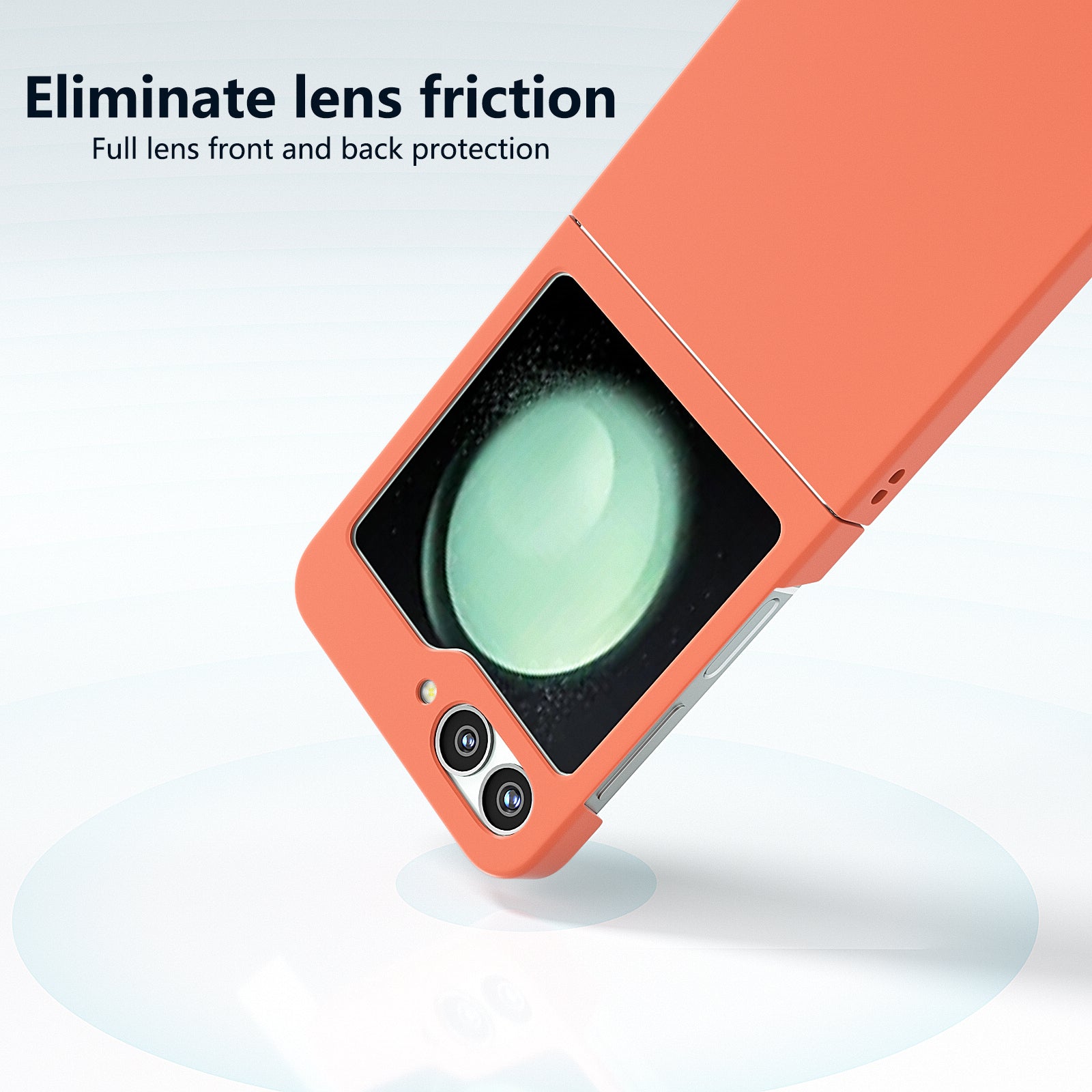 For Samsung Galaxy Z Flip6 5G Case Skin-feel Hard PC Protective Phone Cover - Orange