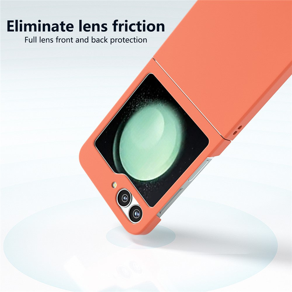 For Samsung Galaxy Z Flip7 FE 5G / Z Flip6 5G Case Skin-feel Hard PC Protective Phone Cover - Orange