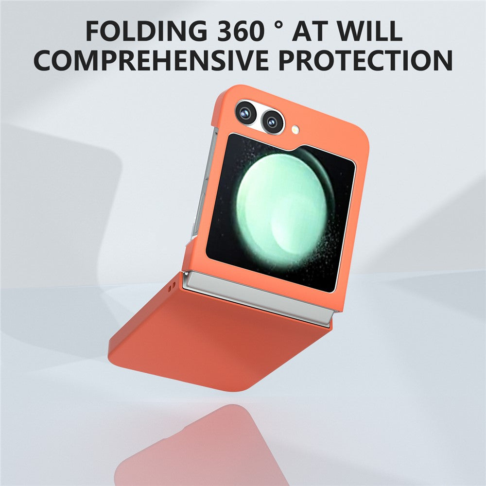 For Samsung Galaxy Z Flip7 FE 5G / Z Flip6 5G Case Skin-feel Hard PC Protective Phone Cover - Orange