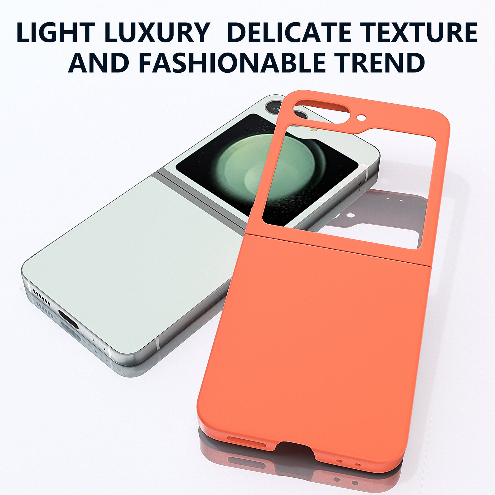 For Samsung Galaxy Z Flip6 5G Case Skin-feel Hard PC Protective Phone Cover - Orange