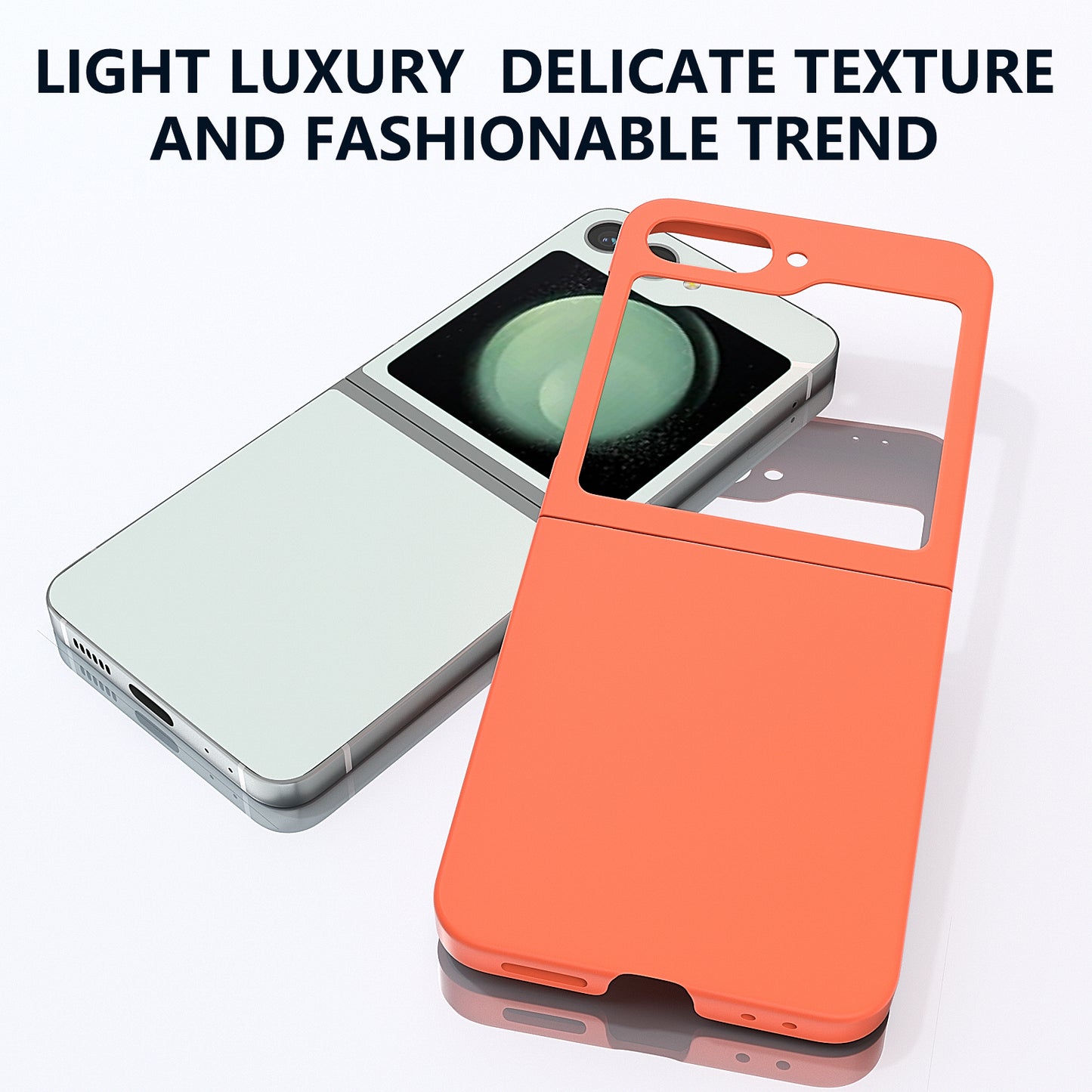 For Samsung Galaxy Z Flip6 5G Case Skin-feel Hard PC Protective Phone Cover - Orange
