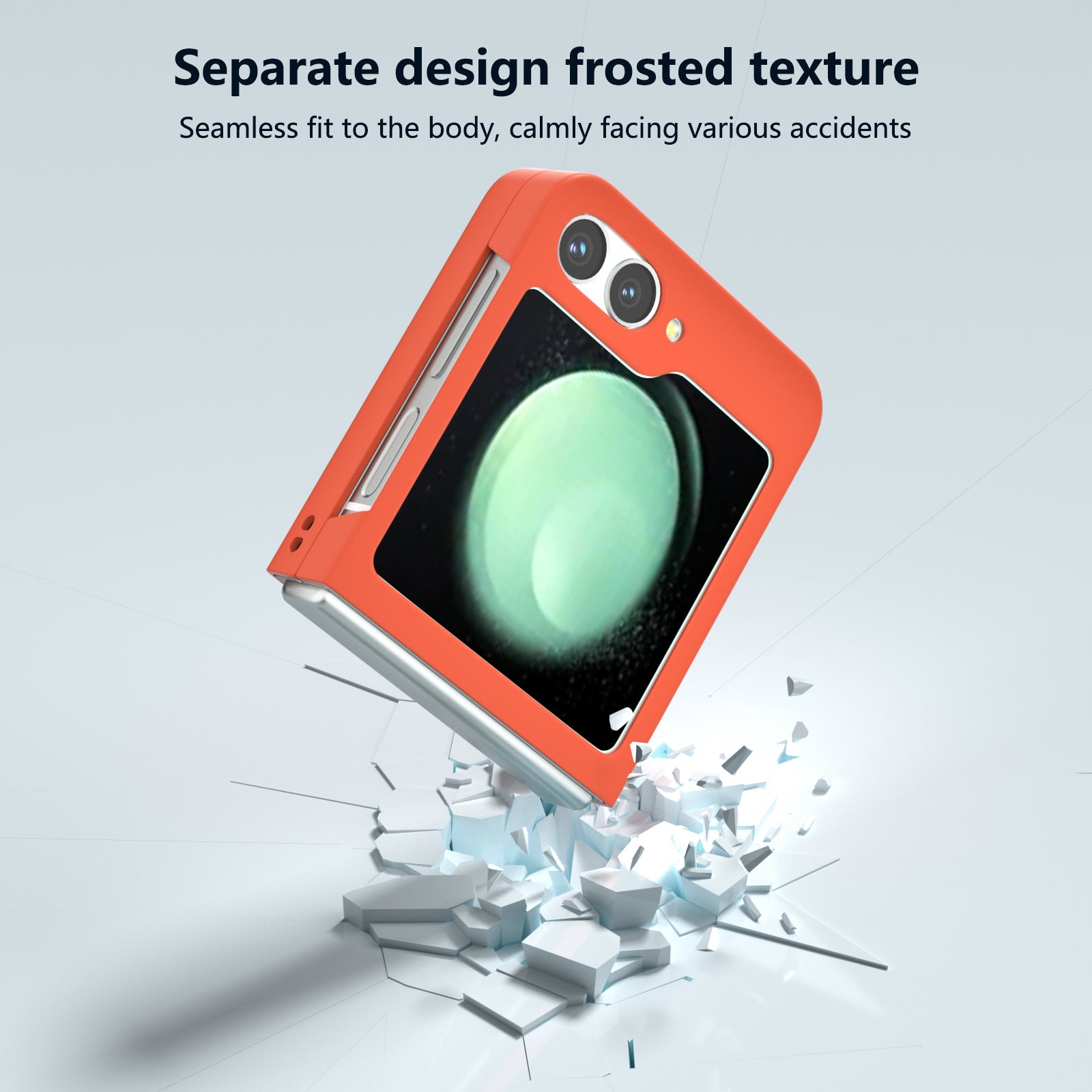 For Samsung Galaxy Z Flip6 5G Case Skin-feel Hard PC Protective Phone Cover - Orange