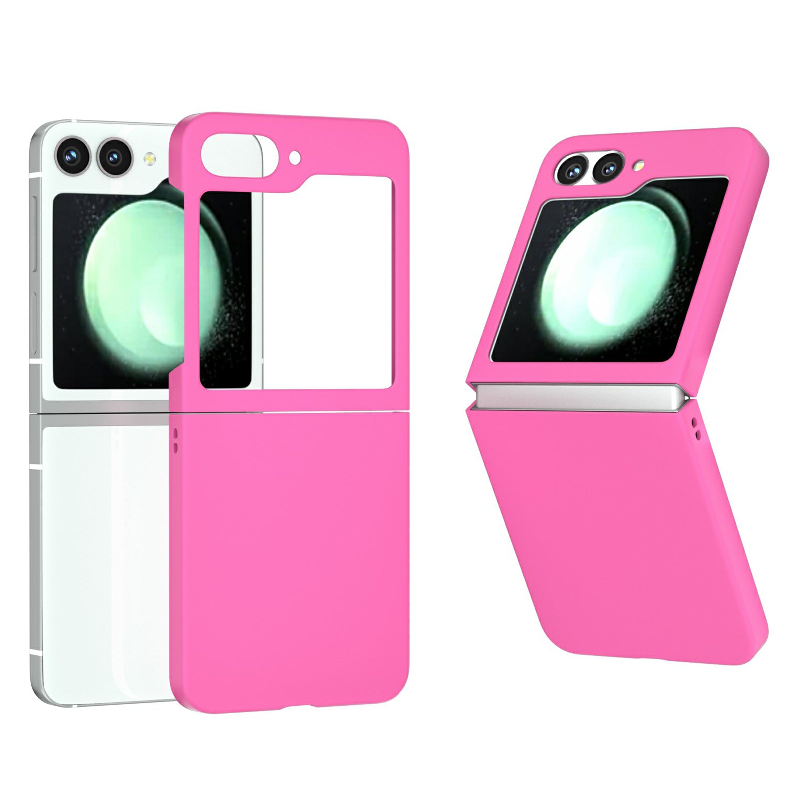 For Samsung Galaxy Z Flip6 5G Case Skin-feel Hard PC Protective Phone Cover - Rose