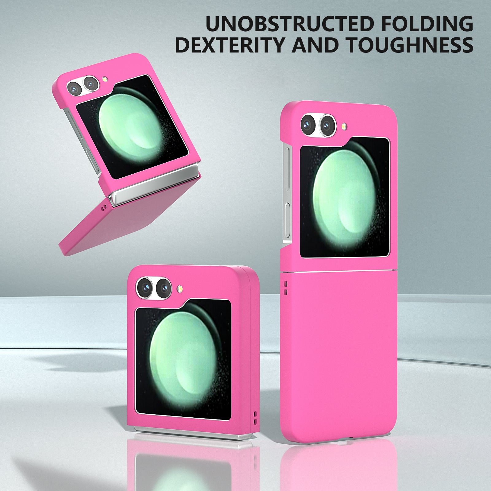For Samsung Galaxy Z Flip6 5G Case Skin-feel Hard PC Protective Phone Cover - Rose