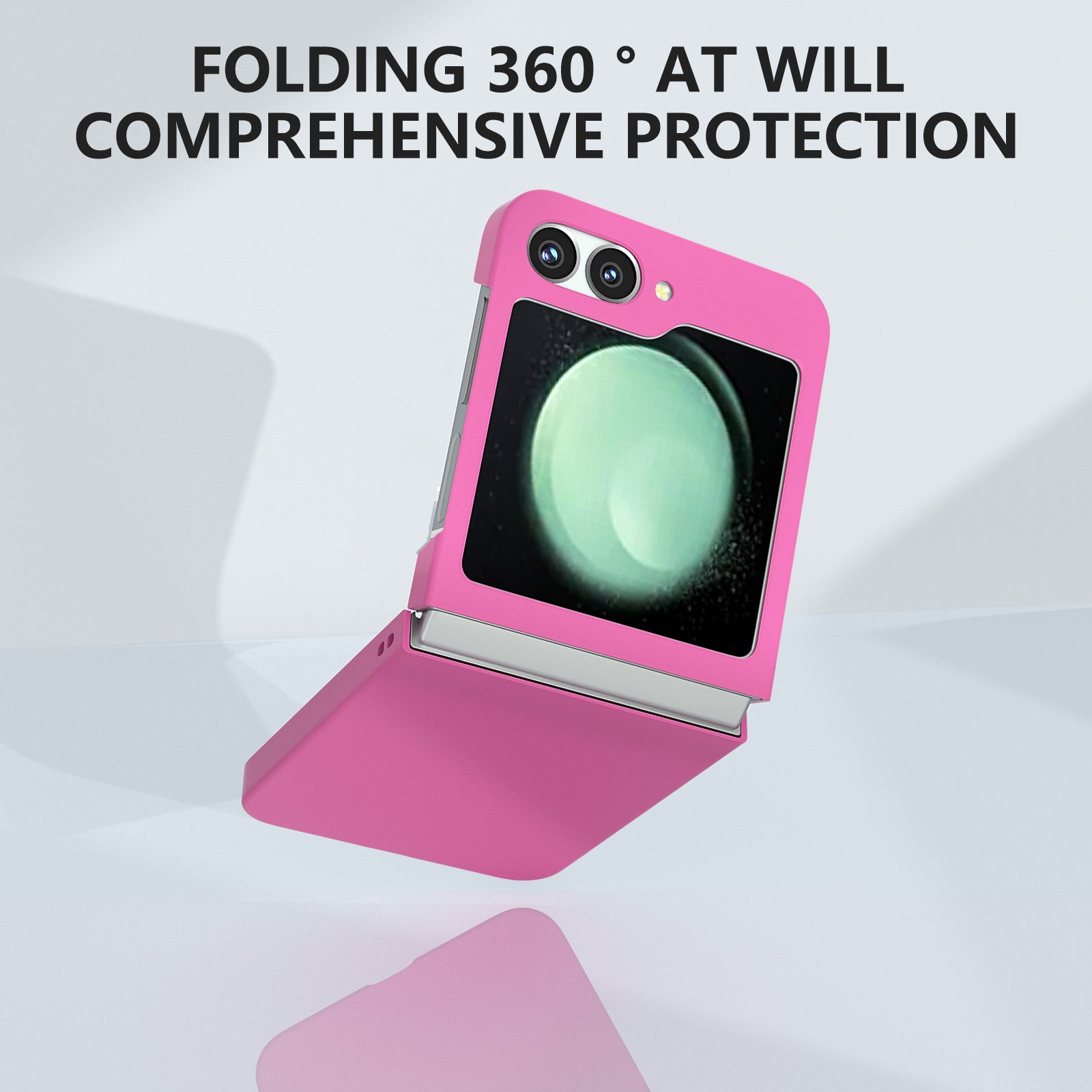 For Samsung Galaxy Z Flip6 5G Case Skin-feel Hard PC Protective Phone Cover - Rose