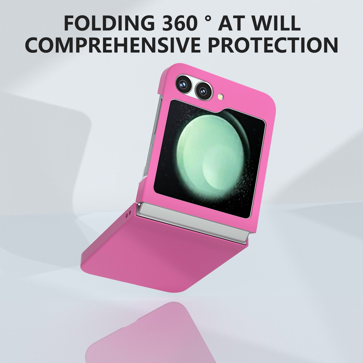 For Samsung Galaxy Z Flip6 5G Case Skin-feel Hard PC Protective Phone Cover - Rose