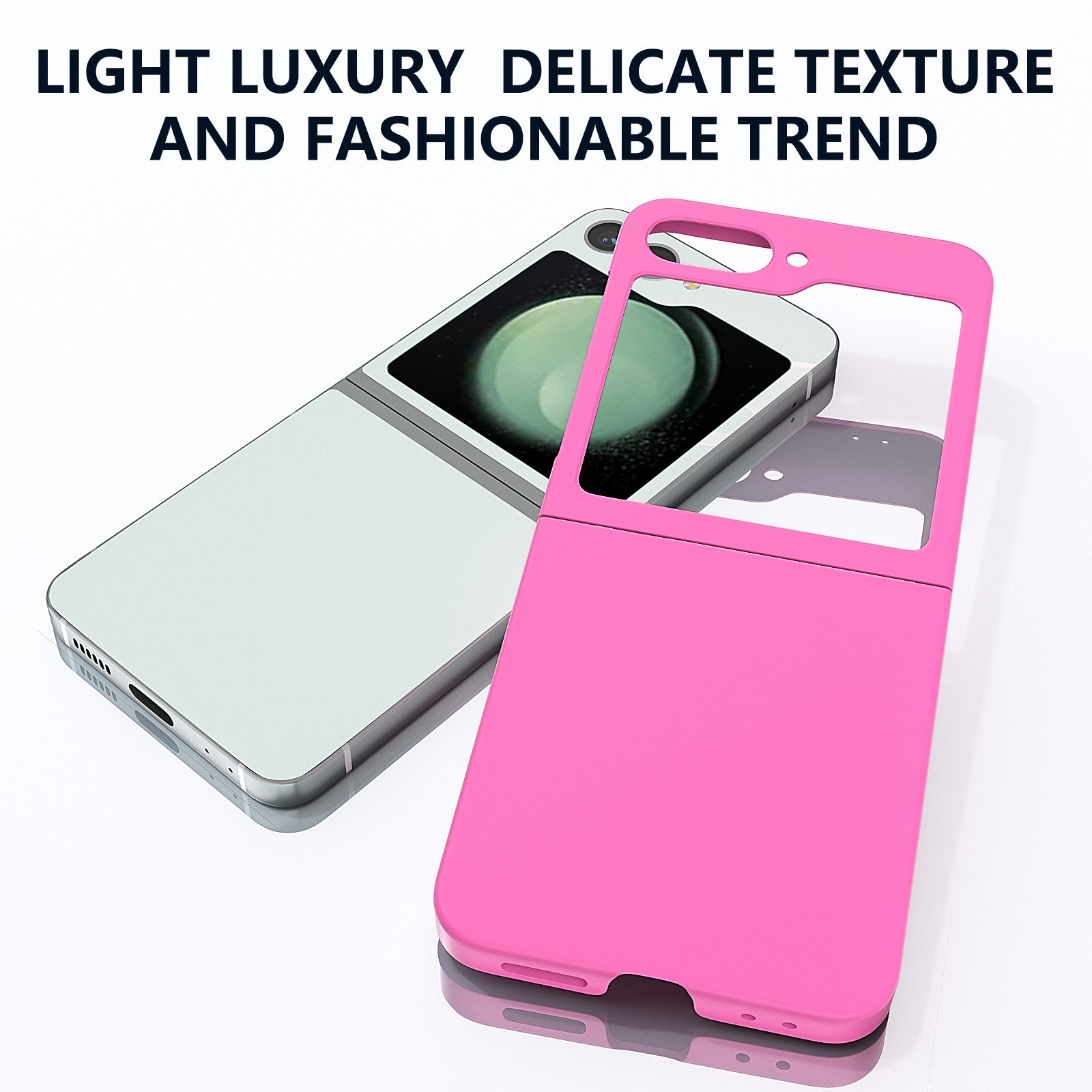 For Samsung Galaxy Z Flip6 5G Case Skin-feel Hard PC Protective Phone Cover - Rose
