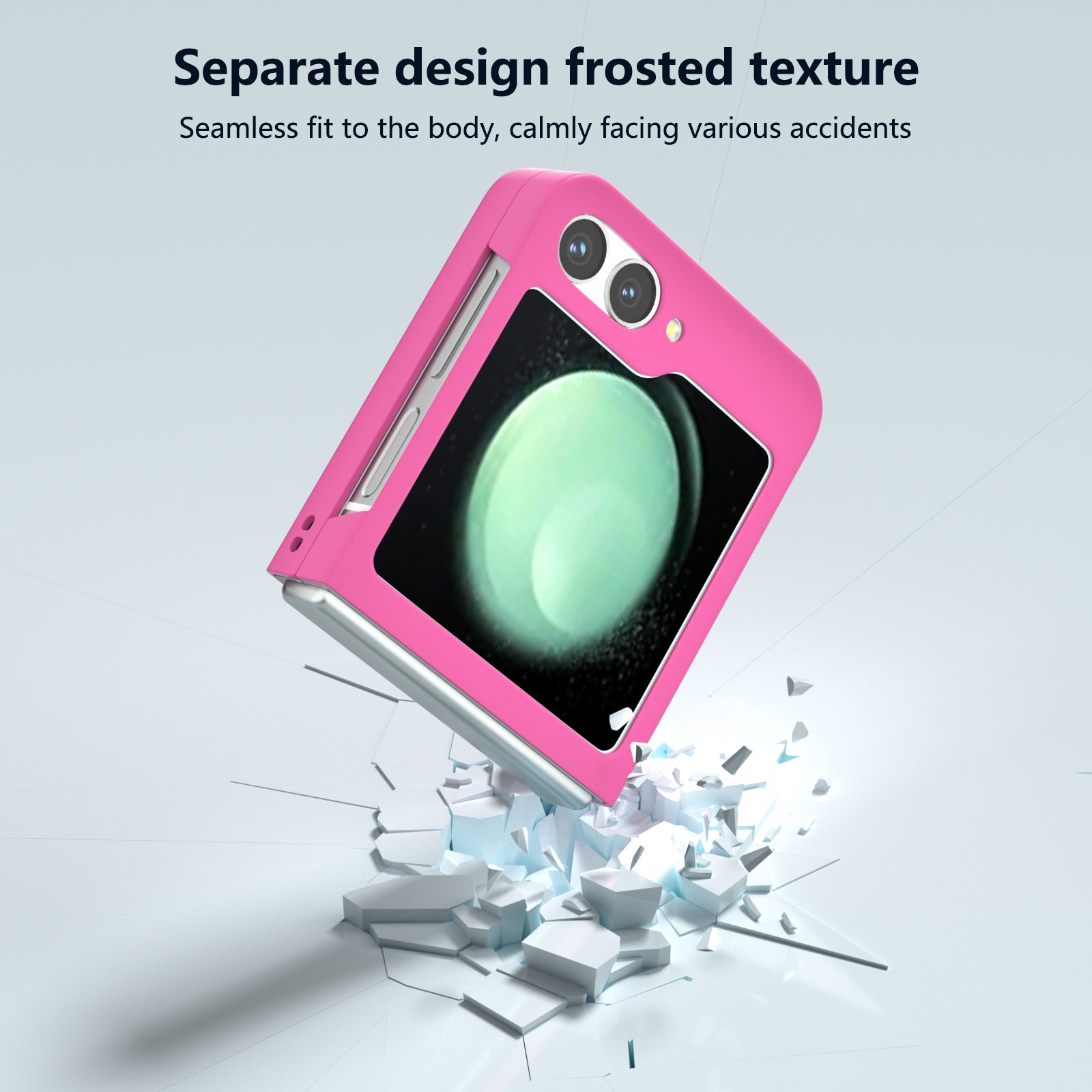 For Samsung Galaxy Z Flip6 5G Case Skin-feel Hard PC Protective Phone Cover - Rose