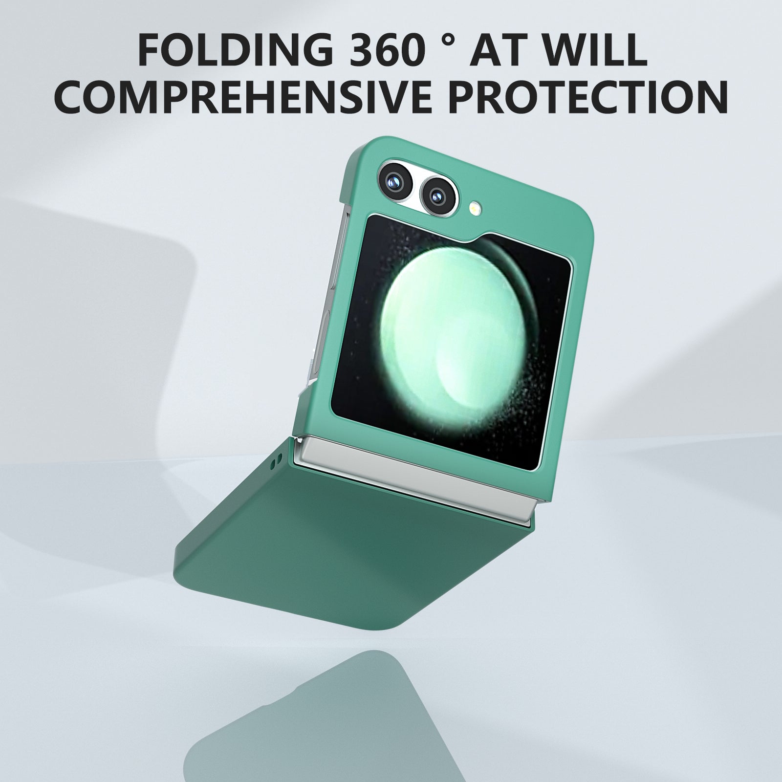For Samsung Galaxy Z Flip6 5G Case Skin-feel Hard PC Protective Phone Cover - Dark Green