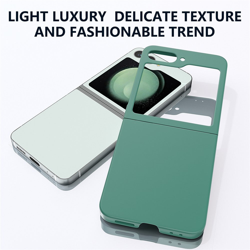 For Samsung Galaxy Z Flip7 FE 5G / Z Flip6 5G Case Skin-feel Hard PC Protective Phone Cover - Dark Green