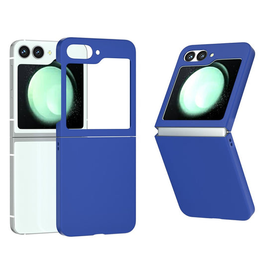 For Samsung Galaxy Z Flip7 FE 5G / Z Flip6 5G Case Skin-feel Hard PC Protective Phone Cover - Blue