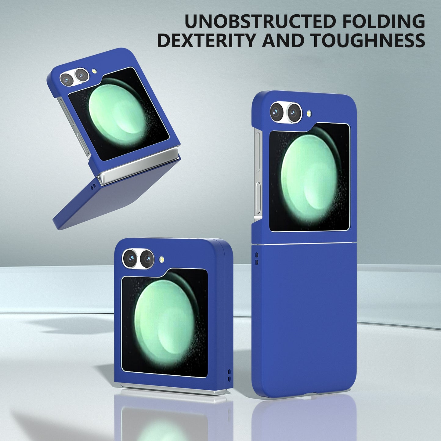 For Samsung Galaxy Z Flip6 5G Case Skin-feel Hard PC Protective Phone Cover - Blue