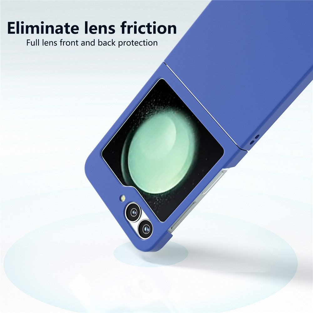 For Samsung Galaxy Z Flip7 FE 5G / Z Flip6 5G Case Skin-feel Hard PC Protective Phone Cover - Blue