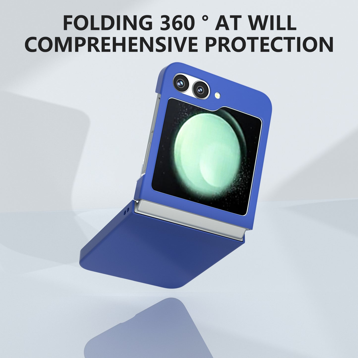 For Samsung Galaxy Z Flip6 5G Case Skin-feel Hard PC Protective Phone Cover - Blue