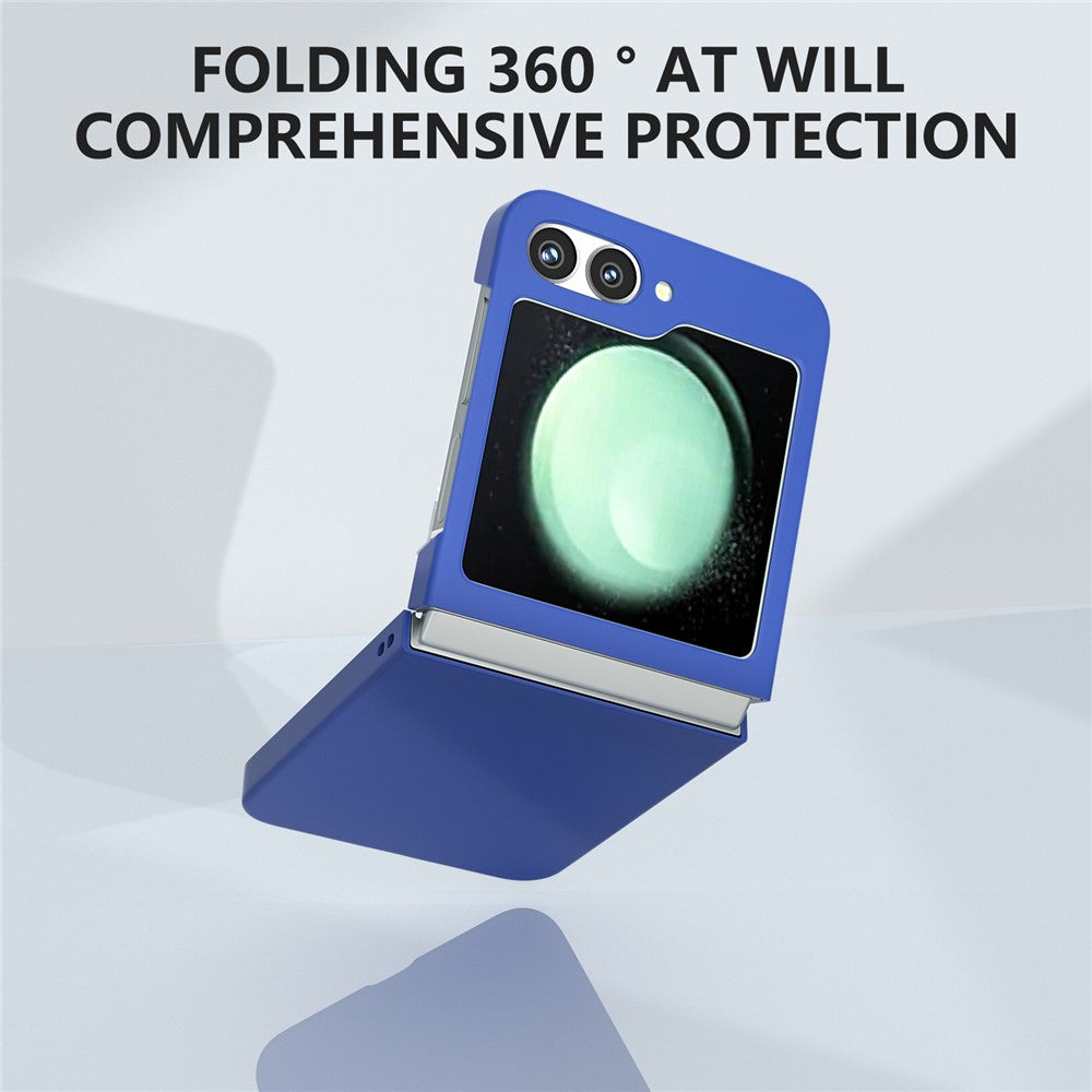 For Samsung Galaxy Z Flip7 FE 5G / Z Flip6 5G Case Skin-feel Hard PC Protective Phone Cover - Blue