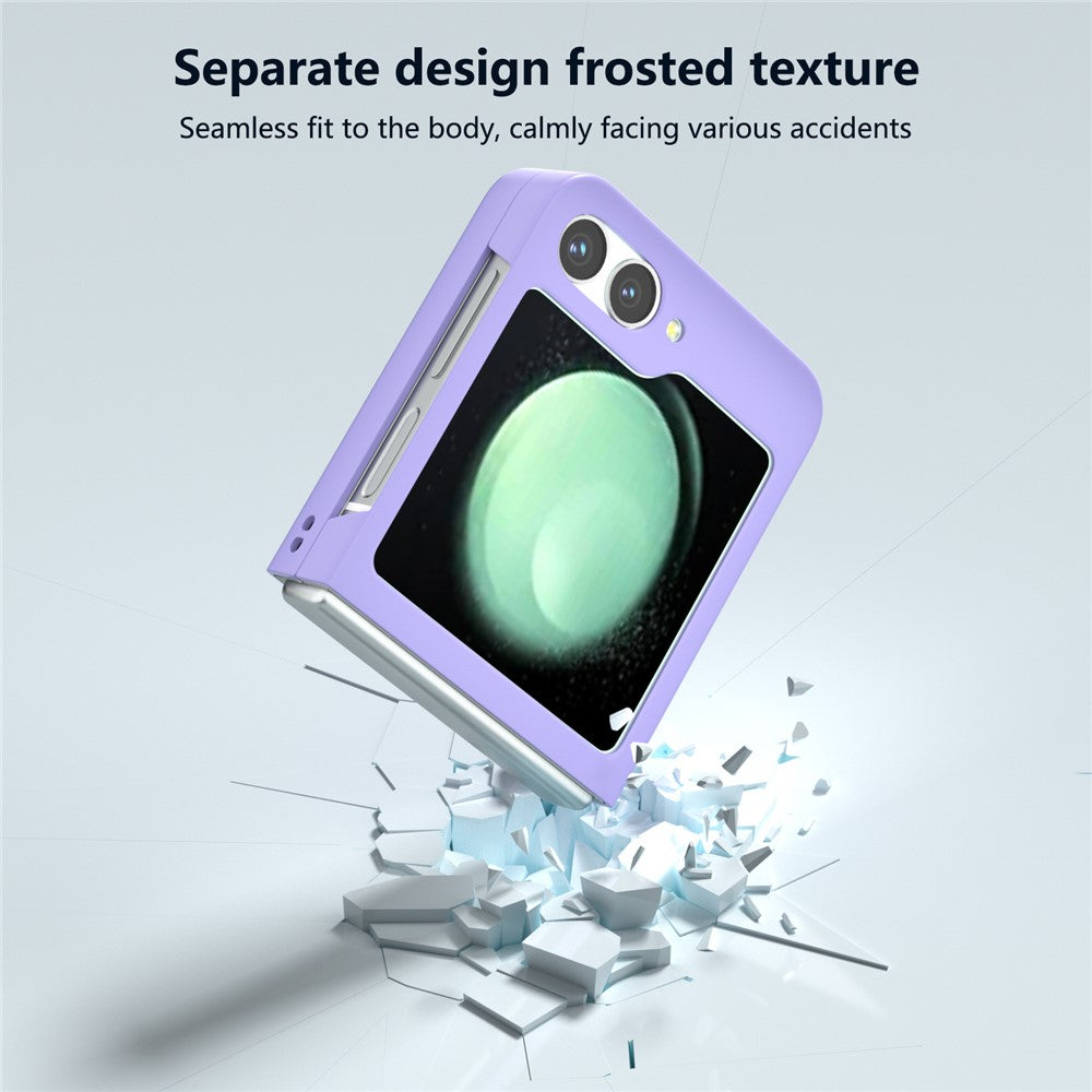 For Samsung Galaxy Z Flip7 FE 5G / Z Flip6 5G Case Skin-feel Hard PC Protective Phone Cover - Purple